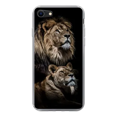 Produktbild von MuchoWow® Handyhülle Schutzhülle Hülle für iPhone SE 2020 Löwe - Löwin - Porträt Silikon Softcase Handy Hülle - Kartenbesitzer