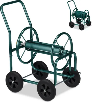 Produktbild von relaxdays Schlauchwagen Metall grün