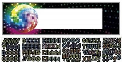 Produktbild von Disco Party grosser Banner personalisierbar