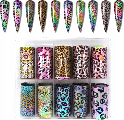 Obrázok produktu pre 10X Transferfólie 50Cmx4Cm Leopard Set