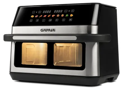 Immagine prodotto di G3 Ferrari G10223 fryer Double 12 L Stand-alone 2200 W Hot air fryer Black, Stainless steel