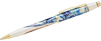 Produktbild von Cross Kugelschreiber Wanderlust Malta, Weiß-Lack/Blau/Gold