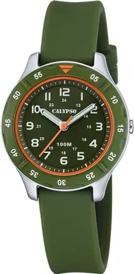 Produktbild von Calypso Jugend Kinder Analog Uhr Fashion Kautschuk Armbanduhr grün UK5847/2