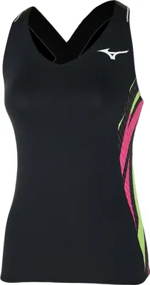 Produktbild von Mizuno Printed Tank Damen Black/Neolime