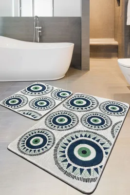 Produktbild von Mijolnir, Occhio, Badematten-Set (2 Stück), 100 % POLYESTER, Grau, 60 x 100 cm