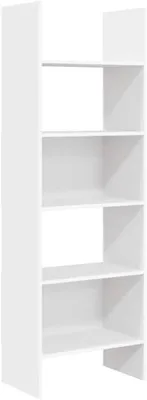 Imagen del producto de Estantería blanca de 60x35x180 cm, fabricada en material de madera, diseño moderno. Estantería de pie con 5 compartimentos, ideal para salón, oficina, pasillo o dormitorio
