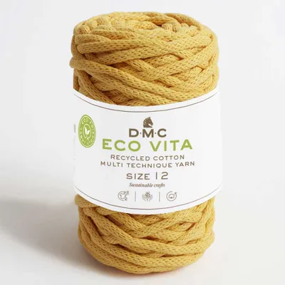 Zdjęcie produktu dla DMC Eco Vita-12 – przędza bawełniana z recyklingu (4 mm) składająca się w 80% z bawełny i w 20% z poliestru (kolor 92)
