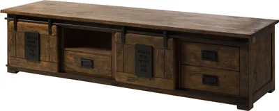 Produktbild von MASSIVMOEBEL24 TV-Board Mango 200x55x50 braun lackiert RAILWAY #451