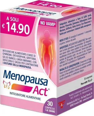 Produktbild von Nahrungsergänzungsmittel für Menopause, gluten- und laktosefrei, 30 Tabletten