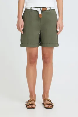 Produktbild von Oxmo OXChakira Damen Chino Shorts Kurze Hose Baumwollmischung Regular Fit