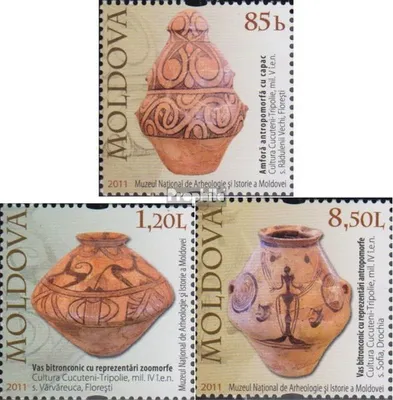 Produktbild von Briefmarken Moldawien 2011 Mi 729Sw-731Sw (kompl.Ausg.) postfrisch Cucuteni Kultur