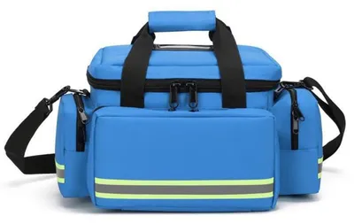 Immagine prodotto di Kit di emergenza medico per traumi, modello Deluxe, kit di pronto soccorso, colore blu