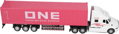 Immagine prodotto di Modello di camion container 1:48, vivace, squisito, bello, ornamento giocattolo decorativo per più di 3 anni, rosa