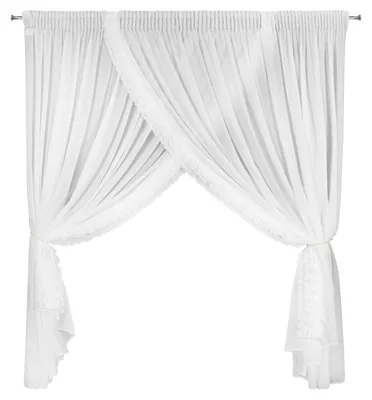 Zdjęcie produktu dla Firana gotowa LUISA 400x250 cm biała na taśmie z troczkami