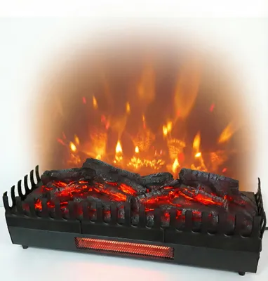 Produktbild von Elektrischer Kamin, freistehend - 2000 Watt - LED-Flammeneffekt - 67x23x24 cm, Schwarz