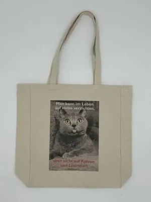 Produktbild von Katzen-Baumwolltasche: Katzen und Literatur