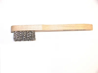 Produktbild von Zündkerzenbürste 0,15mm Stahl , Holzgriff