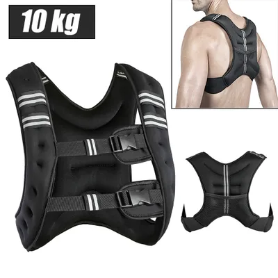 Produktbild von Gewichtsweste Weight Vest 10 kg verstellbar für Gewicht Tranning Krafttrainning Mann/Frau Schwarz