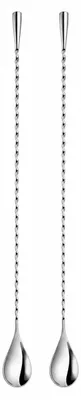 2 Edelstahl-Rührlöffel, Cocktail-Rührer, 40 cm, Barzubehör