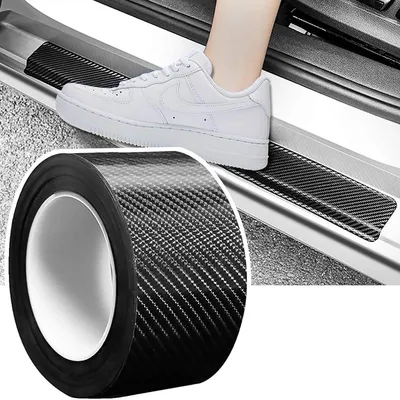 Obrázek produktu pro Samolepky na prahy dveří z uhlíkových vláken, 7 cm x 10 m, univerzální, ochrana hran a nárazníků