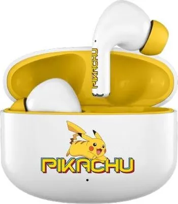 Image de Écouteurs sans fil OTL Pikachu Retro blanc et jaune, Bluetooth 5.1, 6 heures d'écoute