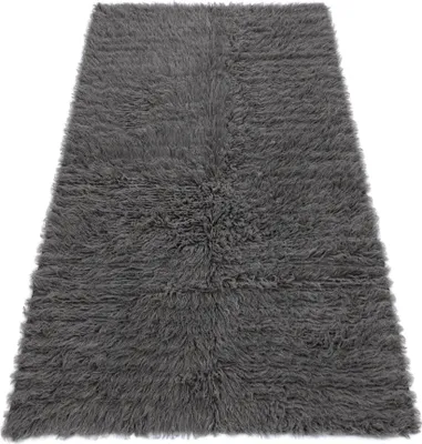 Produktbild von Flokati WOLLE - Bettdecke, Plaid grau Grau 110x170 cm