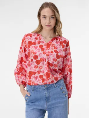 Produktbild von Orsay rote Damenbluse mit Blumenmuster 38