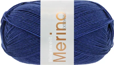 Produktbild von Lana Grossa MEILENWEIT 100 g MERINO EXTRAFINE weiche 4-fach Merino-Sockenwolle 420 m Farbe 2461 - Tintenblau