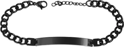 Produktbild von Akzent Panzerketten-Armband aus Edelstahl in Schwarz mit IP Black-Beschichtung