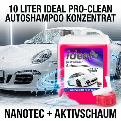 Produktbild von 10 Liter ideal pro clean Autoshampoo Konzentrat mit Nanotec + Aktivschaum