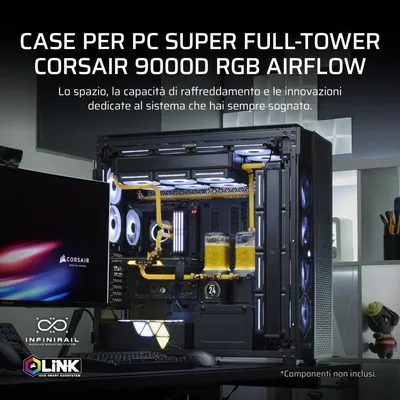 Image de CORSAIR Geh Super-Tower 9000D iCUE LINK AIRFLOW TP (B) (Speditionsversand)