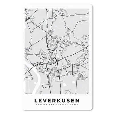 Produktbild von MuchoWow® Mauspad Mousepad Karte - Leverkusen - Deutschland - Stadtplan - Karte 40x60 cm - Mousepads - Maus Mat - Pad - Mausunterlage - Schreibtisch Accesoire