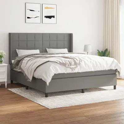 Produktbild von Maison Exclusive - Boxspringbett mit Matratze Dunkelgrau 180x200 cm Stoff