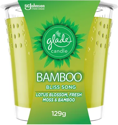 Obrázek produktu pro Vonná svíčka Glade Bamboo Bliss Song in a jar osvěžující pokojová vůně