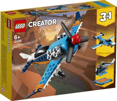 Zdjęcie produktu dla LEGO Creator 3in1 Propeller Plane Set, Zestaw do budowania, 6 lat(a), 128 szt., 164 g