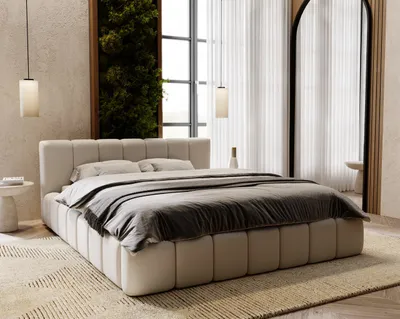 Obrázok produktu pre GrainGold Čalúnená posteľ Split 160x200 cm - Posteľ 160x200, Čalúnená posteľ s posteľným boxom - Manželská posteľ s lamelovým roštom - Svetlosivá (Spark 01)