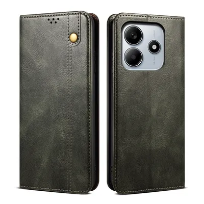 Immagine prodotto di Custodia per Xiaomi Redmi Note 14 5G pelle flip case portafoglio con funzione stand verde