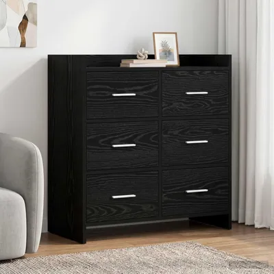 Obrázek produktu pro Komoda vidaXL z černého dubu, 75 x 33 x 80 cm, dřevotřísková deska