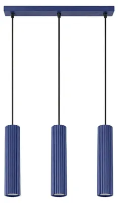 Obrázok produktu pre Závesné svietidlo KARBON 3L ultramarín 3xGU10 10W hliník 98x6.5x45cm Sollux Lighting