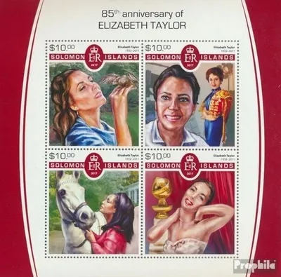Produktbild von Briefmarken Salomoninseln 2017 Mi 4842-4845 Kleinbogen (kompl. Ausg.) postfrisch Elizabeth Taylor