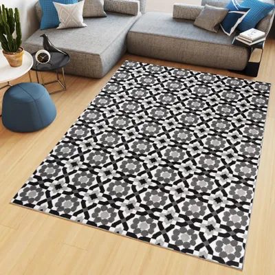 Obrázek produktu pro Tapiso Koberec MAYA Modern Cream Grey Black Ložnice ÖKOTEX 140 x 200 cm