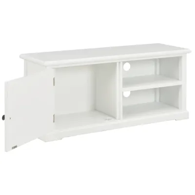 Image de vidaXL Armoire TV blanche 90x30x40 cm bois