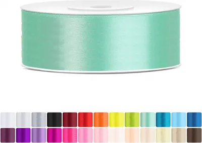 Produktbild von Satinband 25mm Mint - 25 Meter Rolle Geschenk- & Schleifenband