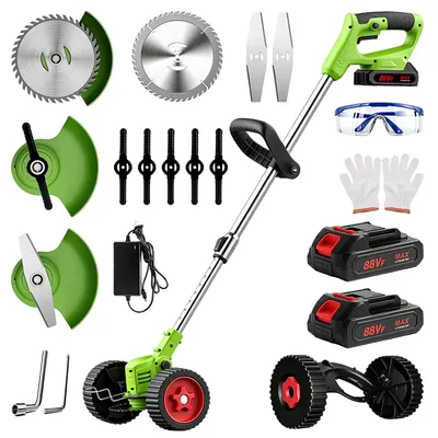 Produktbild von Akku-Trimmer, 500W Rasentrimmer, Elektro-Freischneider (22tlg.) Rasenkantenschneider Freischneider 8 in 1 mit Akku