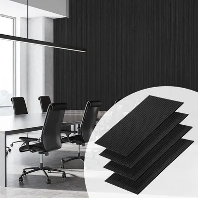 Obrázek produktu pro Jayseuw 4 kusy akustických panelů samolepicí zvukově izolační panely s vysokou hustotou stěnový panel černý
