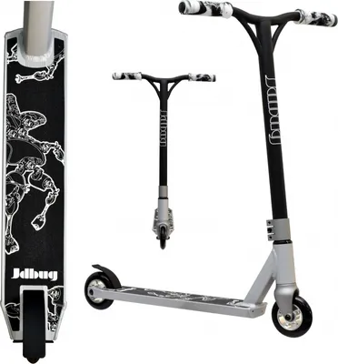 Produktbild von JD Bug Freestyle Stunt Scooter Dark Knight Pro Tretroller Stuntroller bis 100kg belastbar Roller Cityroller Scooter Stunt Scooter Freestyle Scooter