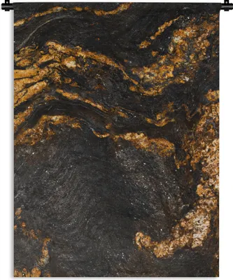 Produktbild von MuchoWow® Wandteppich Wandbehang Marmor - Limette - Schwarz - Gold - Marmoroptik - Luxus 90x120 cm Tapisserie Dekoration Wandtuch - Wanddeko