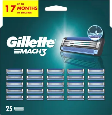 Produktbild von Gillette Mach3 Rasierklingen - 25 Nachfüllklingen