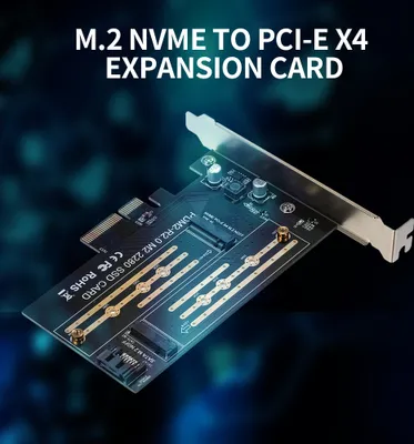 Obrázek produktu pro Rozšiřující karta M.2 NVME na PCI-E X4 Karta adaptéru SSD s rozhraním M.2 M-key B-key Podporuje duální protokol NVME SATA
