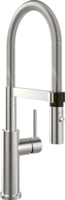 Zdjęcie produktu dla Villeroy & Boch Steel Expert 2.0 - Bateria zlewozmywakowa z elastycznym ramieniem i prysznicem, stal nierdzewna 928000LC